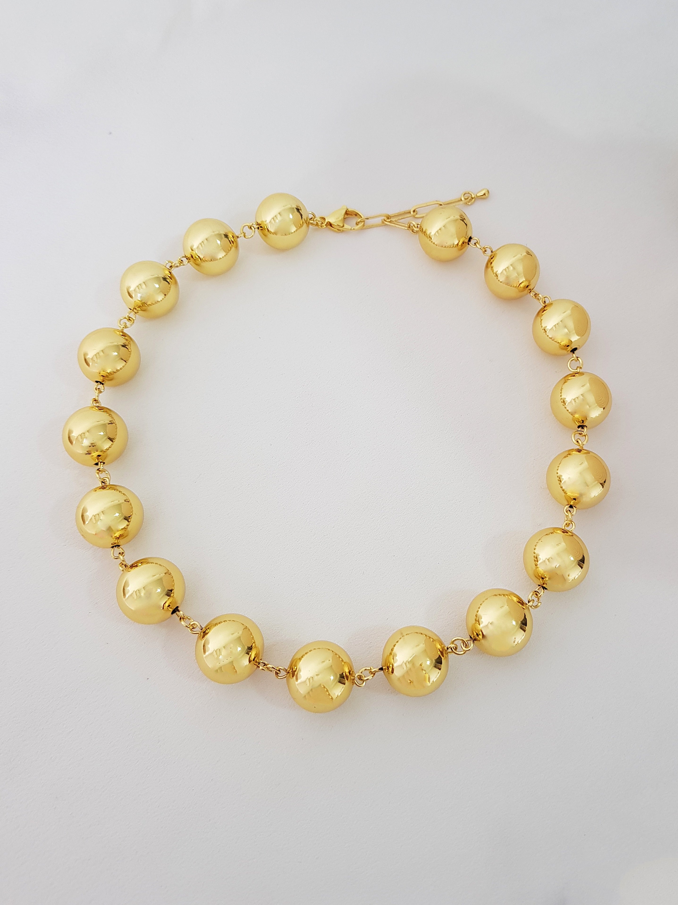 COLLAR BALINES DORADO GRANDE