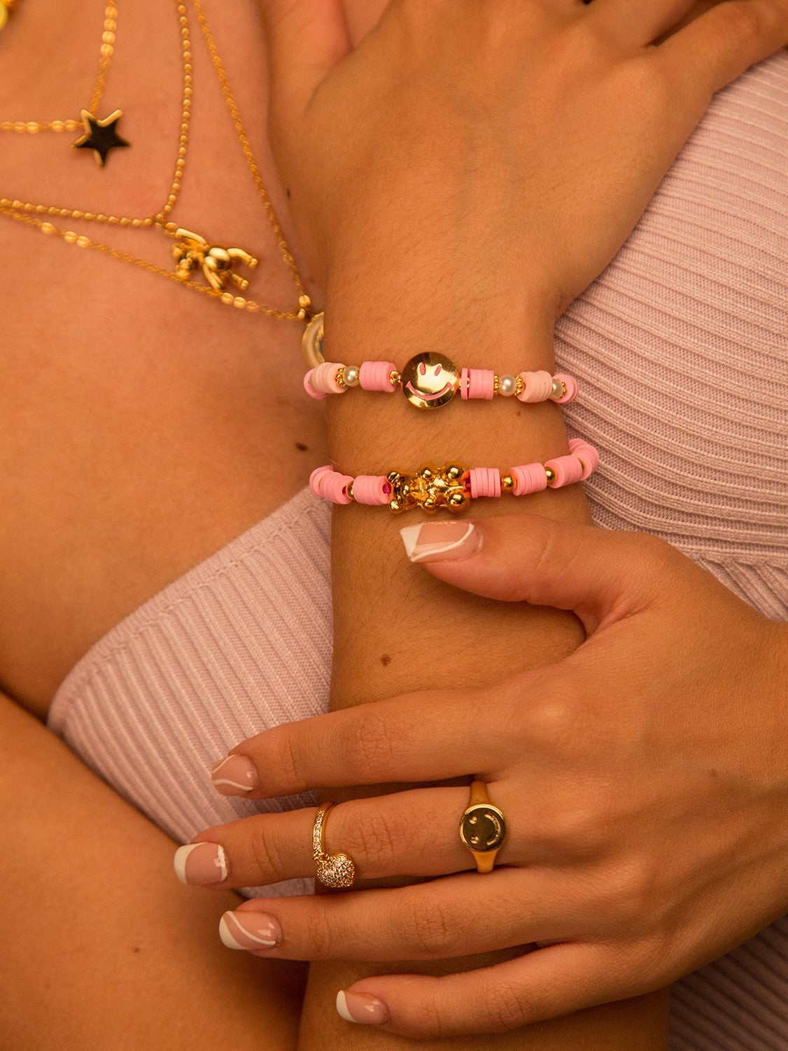 PULSERA OSITO ROSA