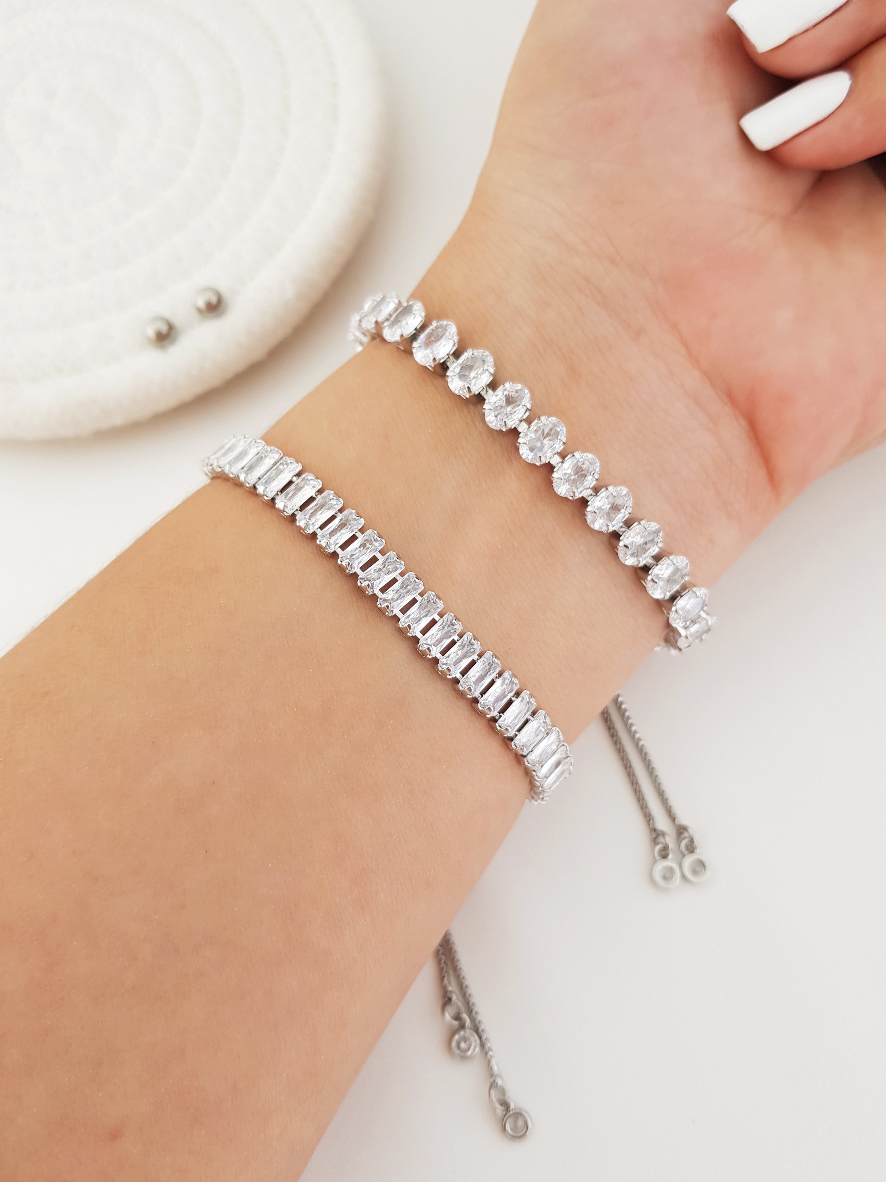 PULSERAS CRISTALES SILVER