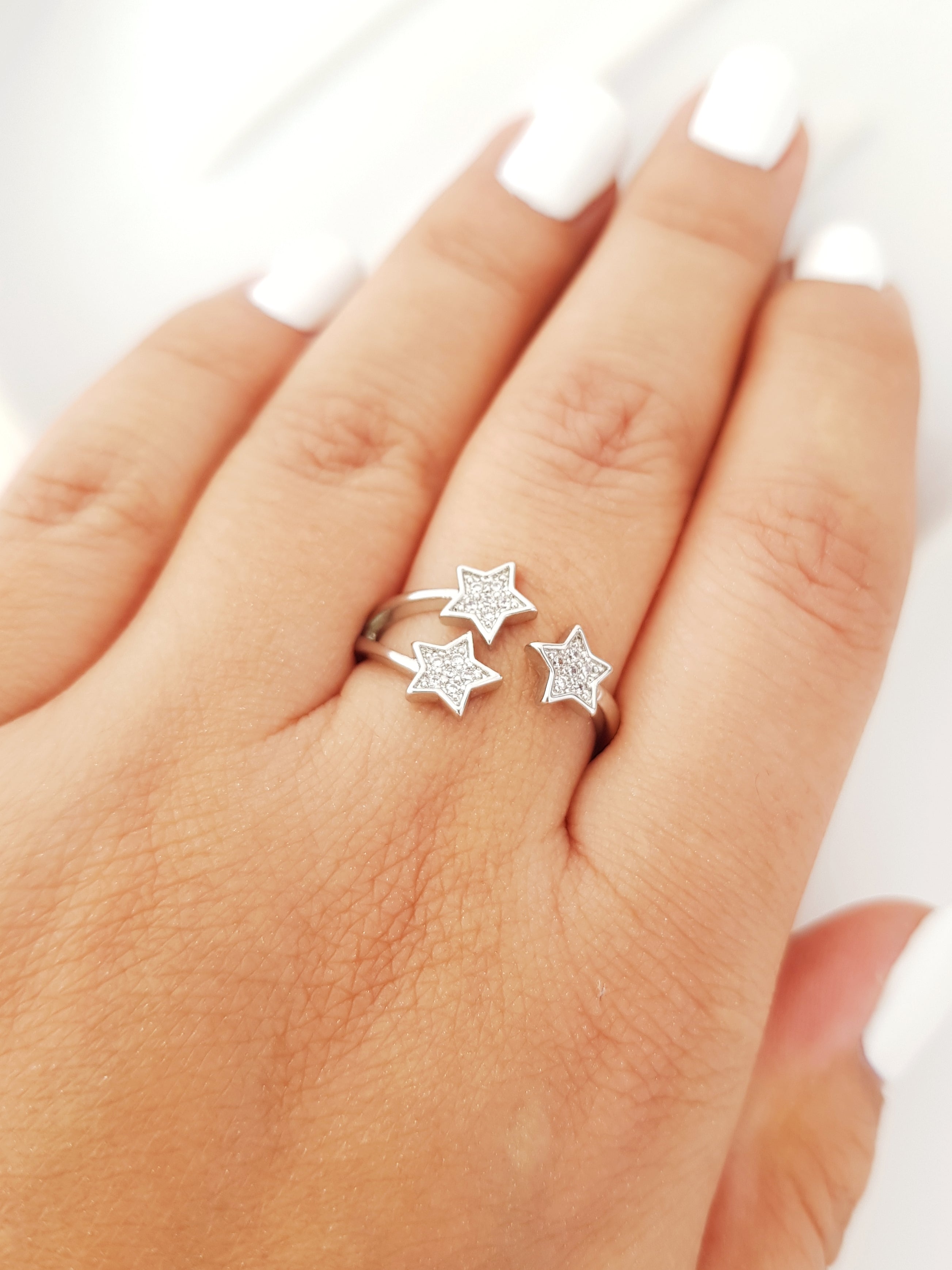 ANILLO 3 ESTRELLAS SILVER