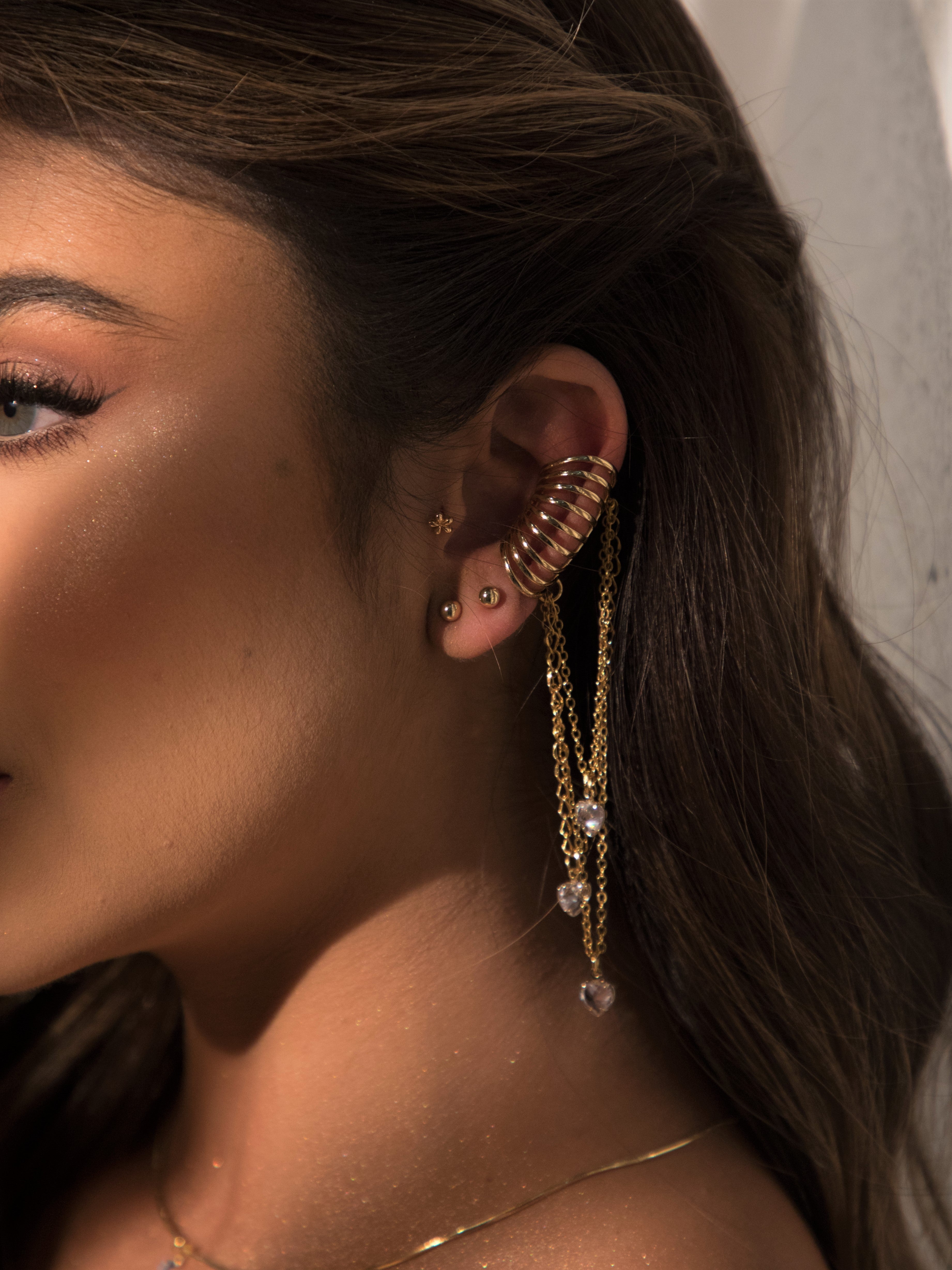 EARCUFF CADENITAS CORA CRISTAL