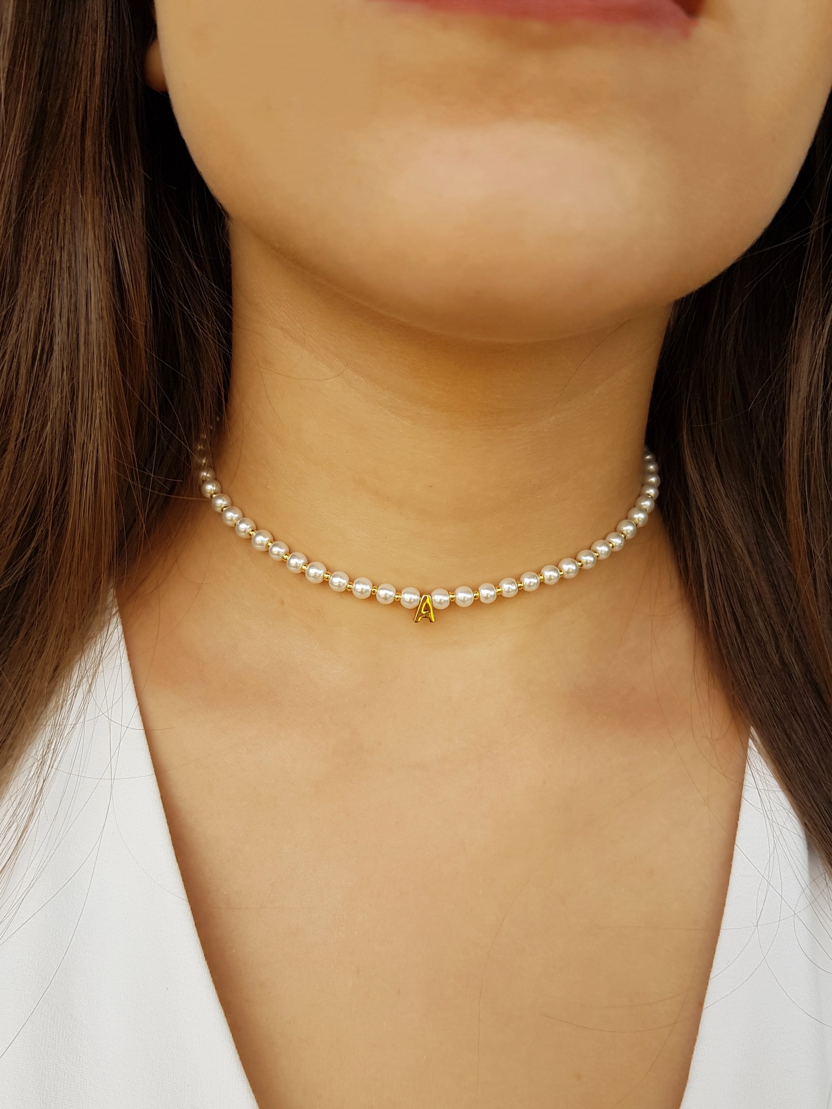 CHOKER PERLAS INICIALES