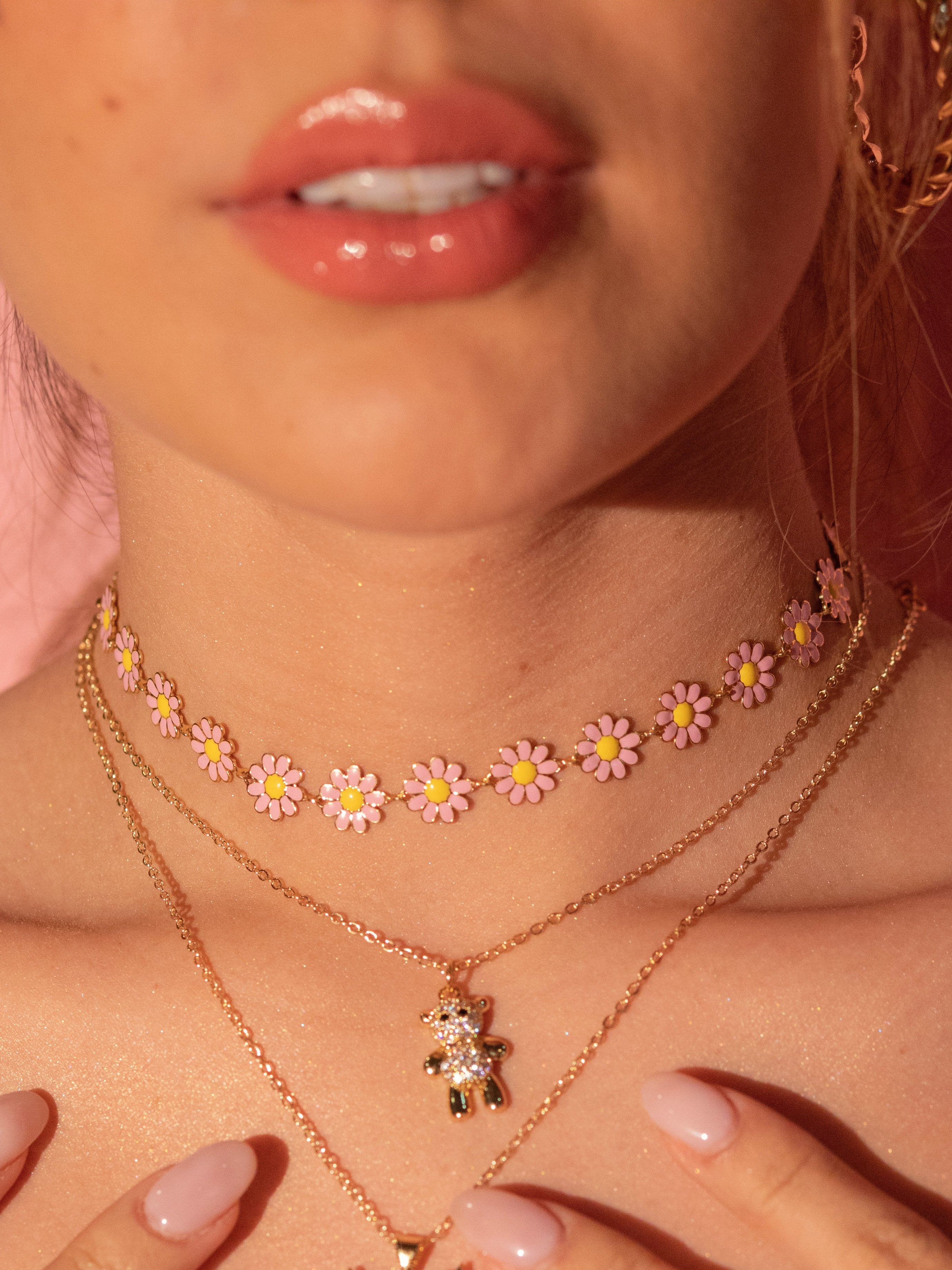 CHOKER MARGARITAS ROSADO